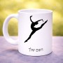 ספל תה \ קפה בעיצוב אישי עם השם שלך בעיצוב בלט גודל הספל 325 מ"ל