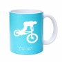 ספל תה \ קפה בעיצוב אישי עם השם שלך בעיצוב רוכב אופניים גודל הספל 325 מ"ל