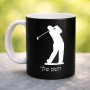 ספל תה \ קפה בעיצוב אישי עם השם שלך בעיצוב שחקן גולף גודל הספל 325 מ"ל
