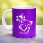 ספל תה \ קפה בעיצוב אישי עם השם שלך בעיצוב רוכב סוסים 2 גודל הספל 325 מ"ל