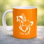 ספל תה \ קפה בעיצוב אישי עם השם שלך בעיצוב רוכב סוסים 2 גודל הספל 325 מ"ל