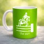 ספל תה \ קפה בעיצוב אישי עם השם שלך בעיצוב רוכב סוסים גודל הספל 325 מ"ל