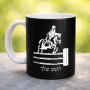ספל תה \ קפה בעיצוב אישי עם השם שלך בעיצוב רוכב סוסים גודל הספל 325 מ"ל