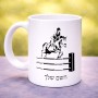 ספל תה \ קפה בעיצוב אישי עם השם שלך בעיצוב רוכב סוסים גודל הספל 325 מ"ל
