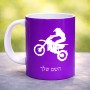 ספל תה \ קפה בעיצוב אישי עם השם שלך בעיצוב מוטוקרוס גודל הספל 325 מ"ל