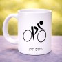 ספל תה \ קפה בעיצוב אישי עם השם שלך בעיצוב אופניים אולימפיים גודל הספל 325 מ"ל