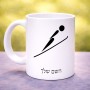 ספל תה \ קפה בעיצוב אישי עם השם שלך בעיצוב קפיצת סקי אולימפית גודל הספל 325 מ"ל
