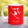 ספל תה \ קפה בעיצוב אישי עם השם שלך בעיצוב סקי אולימפי גודל הספל 325 מ"ל