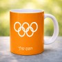 ספל תה \ קפה בעיצוב אישי עם השם שלך בעיצוב אולימפי גודל הספל 325 מ"ל