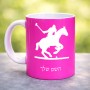 ספל תה \ קפה בעיצוב אישי עם השם שלך בעיצוב שחקן פולו - סוס גודל הספל 325 מ"ל