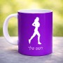 ספל תה \ קפה בעיצוב אישי עם השם שלך בעיצוב רץ רץ אישה גודל הספל 325 מ"ל