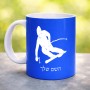 ספל תה \ קפה בעיצוב אישי עם השם שלך בעיצוב סקי גודל הספל 325 מ"ל
