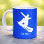 ספל תה \ קפה בעיצוב אישי עם השם שלך בעיצוב סנובורדיסט גודל הספל 325 מ"ל