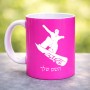 ספל תה \ קפה בעיצוב אישי עם השם שלך בעיצוב סנובורדיסט גודל הספל 325 מ"ל