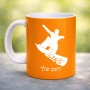 ספל תה \ קפה בעיצוב אישי עם השם שלך בעיצוב סנובורדיסט גודל הספל 325 מ"ל