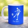 ספל תה \ קפה בעיצוב אישי עם השם שלך בעיצוב שחקן כדורגל גודל הספל 325 מ"ל