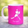 ספל תה \ קפה בעיצוב אישי עם השם שלך בעיצוב שחקן טניס גודל הספל 325 מ"ל