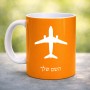 ספל תה \ קפה בעיצוב אישי עם השם שלך בעיצוב טייס - טייס גודל הספל 325 מ"ל