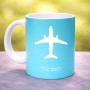 ספל תה \ קפה בעיצוב אישי עם השם שלך בעיצוב טייס - טייס גודל הספל 325 מ"ל