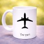 ספל תה \ קפה בעיצוב אישי עם השם שלך בעיצוב טייס - טייס גודל הספל 325 מ"ל