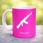 ספל תה \ קפה בעיצוב אישי עם השם שלך בעיצוב אק 47 גודל הספל 325 מ"ל