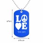 שרשרת דיסקיט מאלומיניום בעיצוב אישי עם השם שלך בעיצוב אהבה גודל הדיסקיט 2.9 × 5 ס"מ