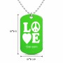 שרשרת דיסקיט מאלומיניום בעיצוב אישי עם השם שלך בעיצוב אהבה גודל הדיסקיט 2.9 × 5 ס"מ