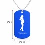 שרשרת דיסקיט מאלומיניום בעיצוב אישי עם השם שלך בעיצוב אישה בהריון גודל הדיסקיט 2.9 × 5 ס"מ