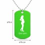 שרשרת דיסקיט מאלומיניום בעיצוב אישי עם השם שלך בעיצוב אישה בהריון גודל הדיסקיט 2.9 × 5 ס"מ