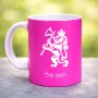 ספל תה \ קפה בעיצוב אישי עם השם שלך בעיצוב אריה גודל הספל 325 מ"ל