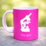 ספל תה \ קפה בעיצוב אישי עם השם שלך בעיצוב מיקרוסקופ גודל הספל 325 מ"ל