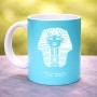 ספל תה \ קפה בעיצוב אישי עם השם שלך בעיצוב פרעה - תות ענח' אמון מצרי גודל הספל 325 מ"ל