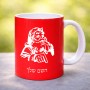 ספל תה \ קפה בעיצוב אישי עם השם שלך בעיצוב סנטה קלאוס גודל הספל 325 מ"ל