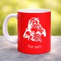 ספל תה \ קפה בעיצוב אישי עם השם שלך בעיצוב סנטה קלאוס גודל הספל 325 מ"ל