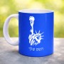 ספל תה \ קפה בעיצוב אישי עם השם שלך בעיצוב פסל החירות גודל הספל 325 מ"ל