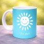 ספל תה \ קפה בעיצוב אישי עם השם שלך בעיצוב שמש גודל הספל 325 מ"ל