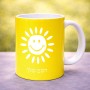 ספל תה \ קפה בעיצוב אישי עם השם שלך בעיצוב שמש גודל הספל 325 מ"ל