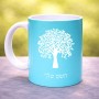 ספל תה \ קפה בעיצוב אישי עם השם שלך בעיצוב עץ גודל הספל 325 מ"ל