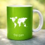 ספל תה \ קפה בעיצוב אישי עם השם שלך בעיצוב מפת העולם גודל הספל 325 מ"ל