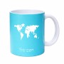 ספל תה \ קפה בעיצוב אישי עם השם שלך בעיצוב מפת העולם גודל הספל 325 מ"ל