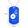 שרשרת דיסקיט מאלומיניום בעיצוב אישי עם השם שלך בעיצוב תקליטור - אזור מוזיקה גודל הדיסקיט 2.9 × 5 ס"מ