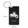 מחזיק מפתחות בצורת מלבן בעיצוב אישי עם השם שלך בעיצוב הארלי-דיווידסון גודל המחזיק 6 × 4 ס"מ