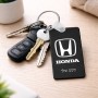 מחזיק מפתחות בצורת מלבן בעיצוב אישי עם השם שלך בעיצוב הונדה 2 גודל המחזיק 6 × 4 ס"מ