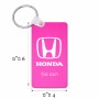 מחזיק מפתחות בצורת מלבן בעיצוב אישי עם השם שלך בעיצוב הונדה 2 גודל המחזיק 6 × 4 ס"מ