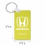מחזיק מפתחות בצורת מלבן בעיצוב אישי עם השם שלך בעיצוב הונדה 2 גודל המחזיק 6 × 4 ס"מ