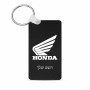 מחזיק מפתחות בצורת מלבן בעיצוב אישי עם השם שלך בעיצוב הונדה גודל המחזיק 6 × 4 ס"מ