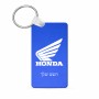 מחזיק מפתחות בצורת מלבן בעיצוב אישי עם השם שלך בעיצוב הונדה גודל המחזיק 6 × 4 ס"מ