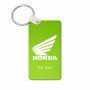 מחזיק מפתחות בצורת מלבן בעיצוב אישי עם השם שלך בעיצוב הונדה גודל המחזיק 6 × 4 ס"מ