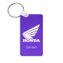 מחזיק מפתחות בצורת מלבן בעיצוב אישי עם השם שלך בעיצוב הונדה גודל המחזיק 6 × 4 ס"מ