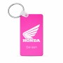 מחזיק מפתחות בצורת מלבן בעיצוב אישי עם השם שלך בעיצוב הונדה גודל המחזיק 6 × 4 ס"מ